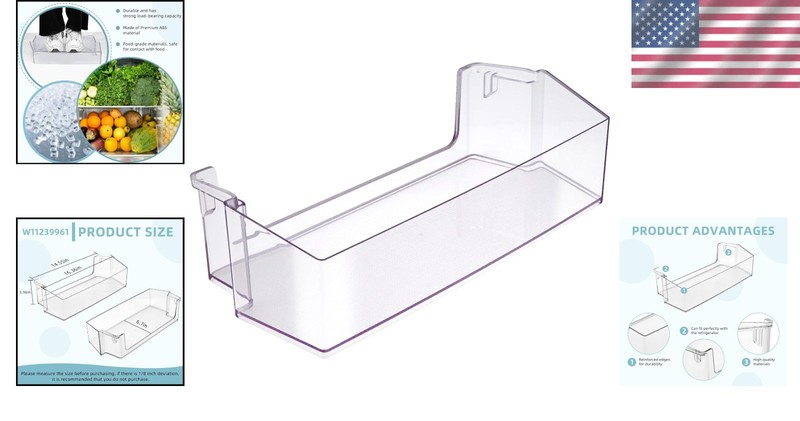 Upgraded Refrigerator Door Shelf Bin - Easy Installation$ gallery