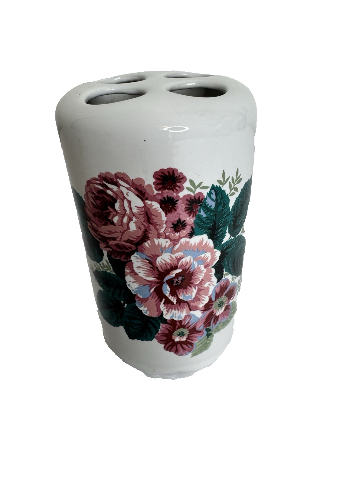 WAVERLY Vtg Pleasant Valley Toothbrush Vanity Ceramic Holder gallery