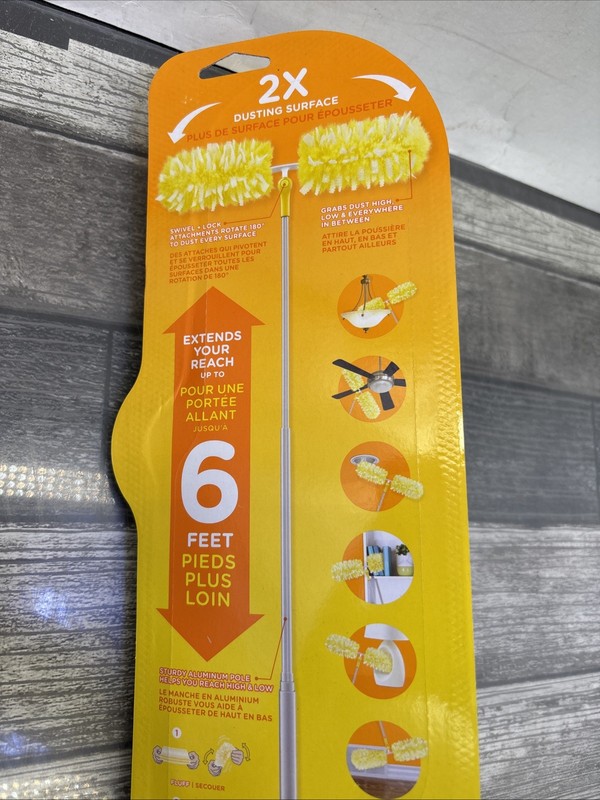 Swiffer Heavy Duty 6’ Extendable Handle Dusting Kit + 4 Duster Refill {E6} gallery