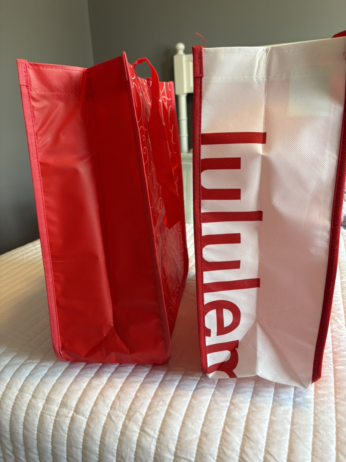 New Lululemon Large Reusable Shopper Bags Lot Of 2, 16x14x6in. gallery