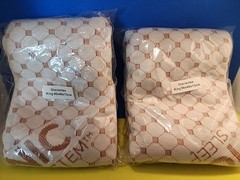 Pillowcases 2 King Size Ionic Brown & Beige Zip-Up Glaciertex King 90x40x13 cm