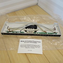 White UI Interface Control Panel from GE Profile PDW1800NWW Dishwasher