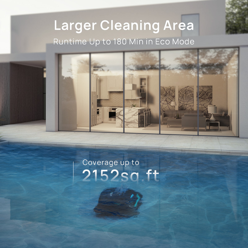 WYBOT C2 Vision Pool Robot Vacuum, Debris Detection with AI Camera,8-in-1 Master gallery