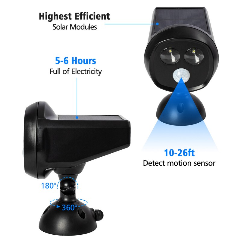 LED Solar Flood Light Motion Sensor Security Spot Wall Street Yard Outdoor Lamp gallery