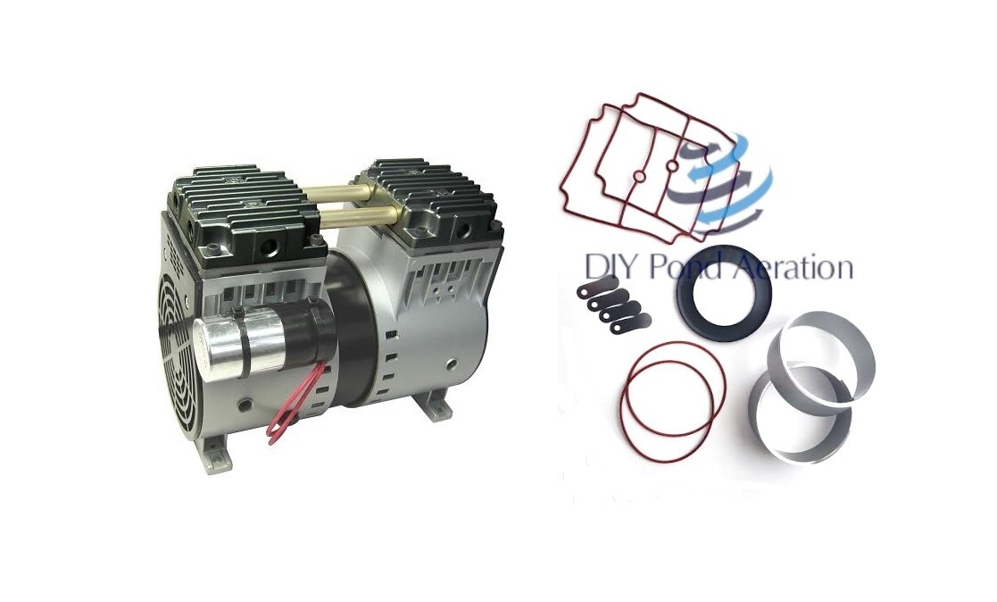 1/2hp Kasco Teich-Aire Compressor Aerator PUMP Rebuild Service KIT KM-120 771181 gallery