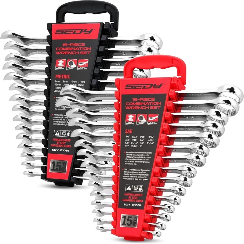 30-Piece Combination Wrench Set - Open End Wrench Set with Organizer Professi... gallery