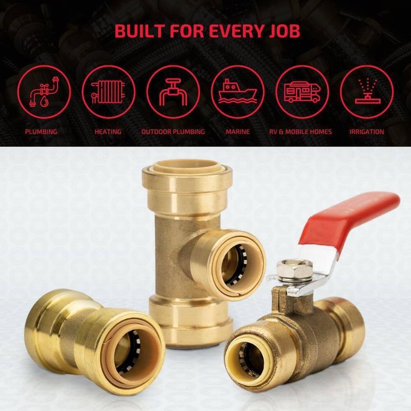 QUICKFITTING 1 in. Push-to-Connect Brass Push Cap (End Stop) Fitting gallery