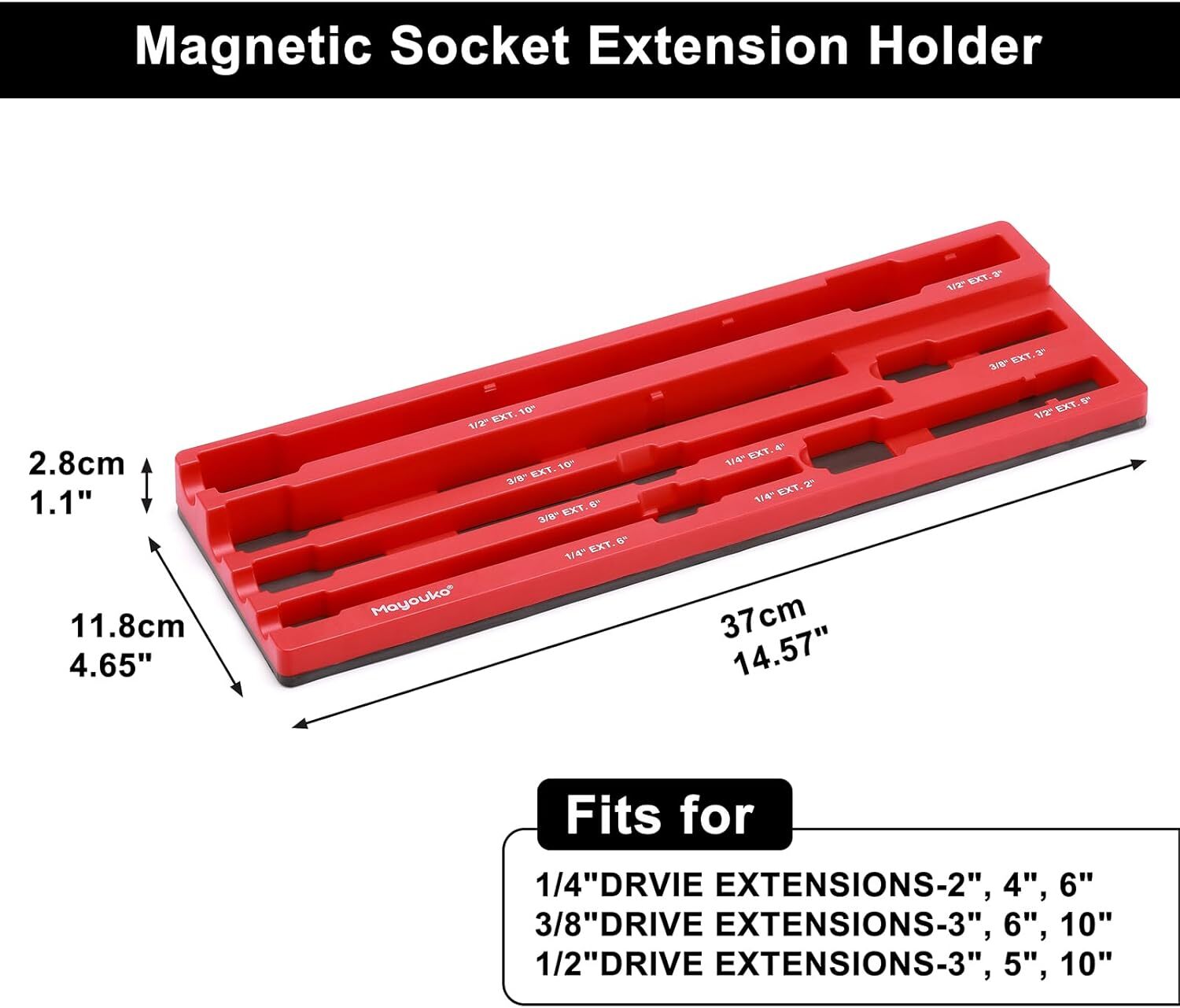 Magnetic Socket Extension Organizer Socket Extension Bar Holder 1/4",3/8",1/2“ gallery