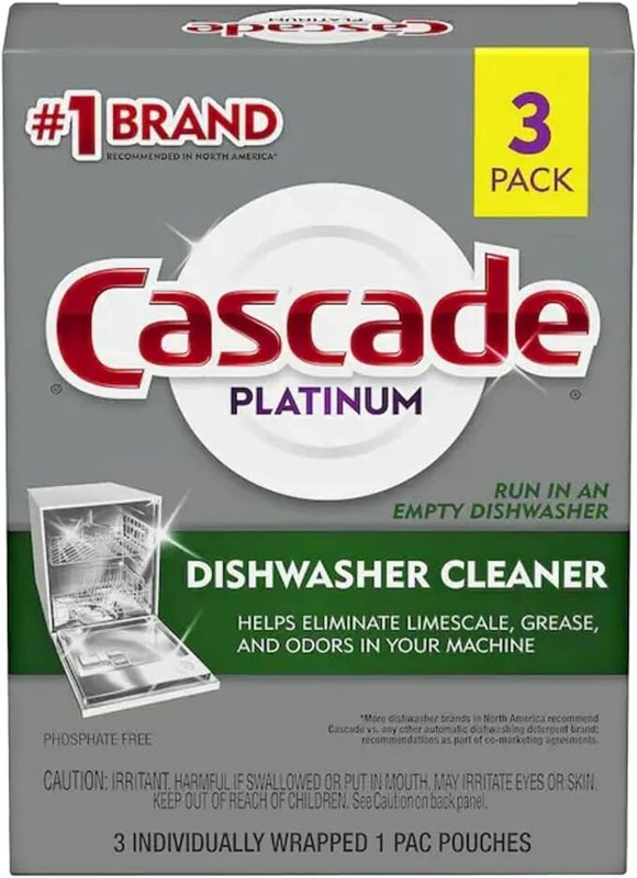 Cascade Platinum Dishwasher Cleaner, 3 count 2 Boxes gallery