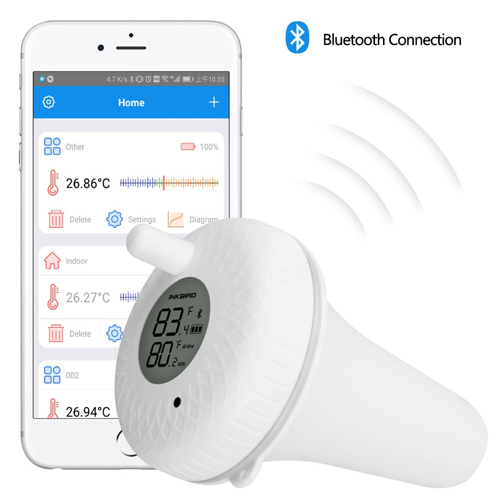 INKBIRD Bluetooth Pool Thermometer Spa Temperature Testing App Control Pond Bath gallery