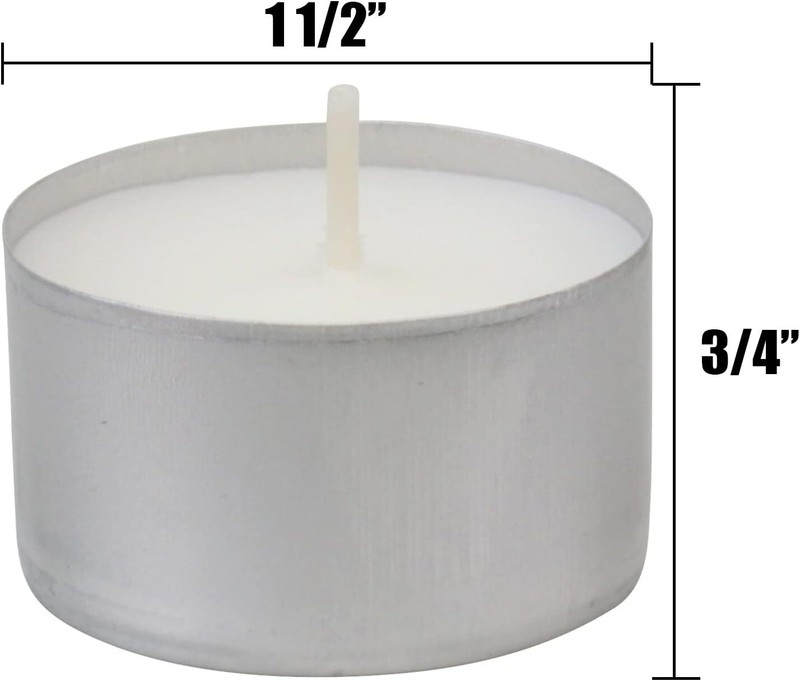 100 Count Unscented Smokeless Burning Tea Light Candles with 6-7 Hour Burn Time gallery