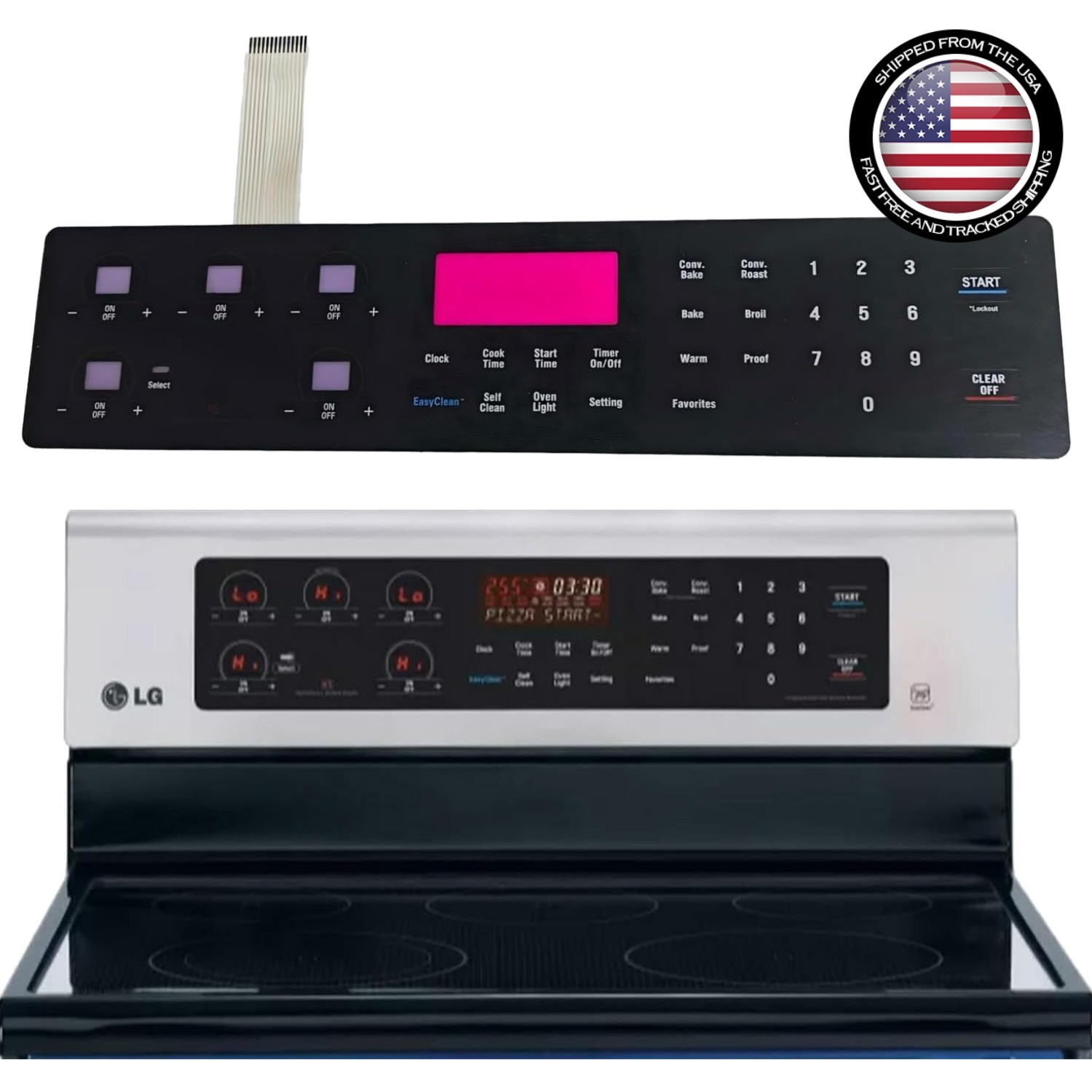 Durable Touch Control Panel Replacement for LG Stoves - Compatible Models Listed gallery