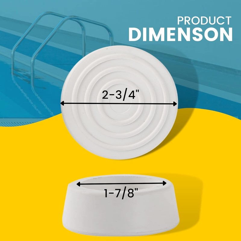 Inground Pool Ladder Bumpers White 2-Pack Rubber Safety Protection Pads gallery