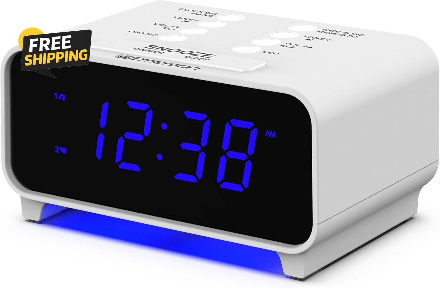 CKS1500 Smartset Dual Alarm Clock Radio with AM/FM,0.9” Blue LED Display,4-Level gallery