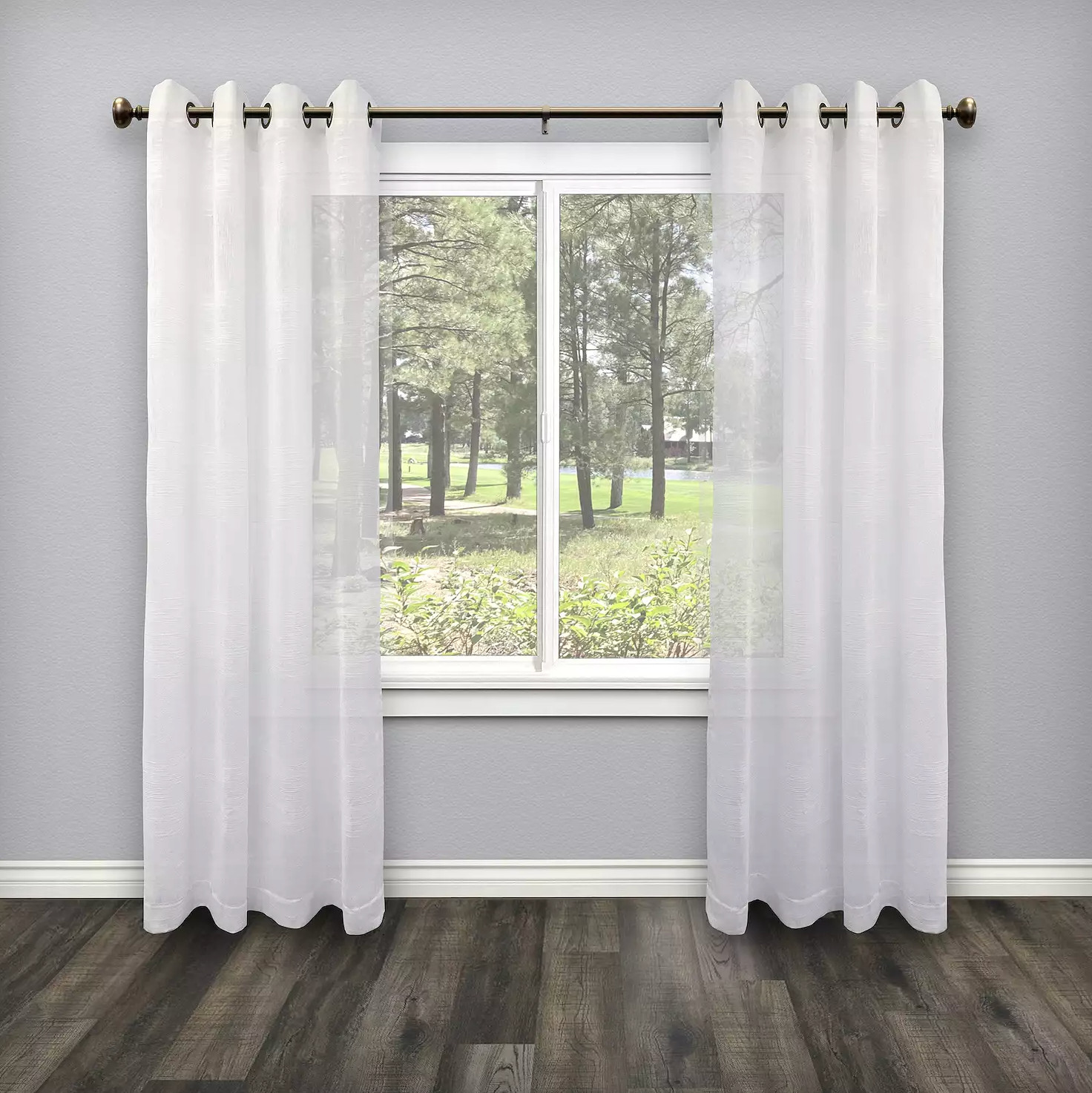 Decopolitan Fairbanks II 1" Adjustable Curtain Rod Set 77" X 144" Inches gallery