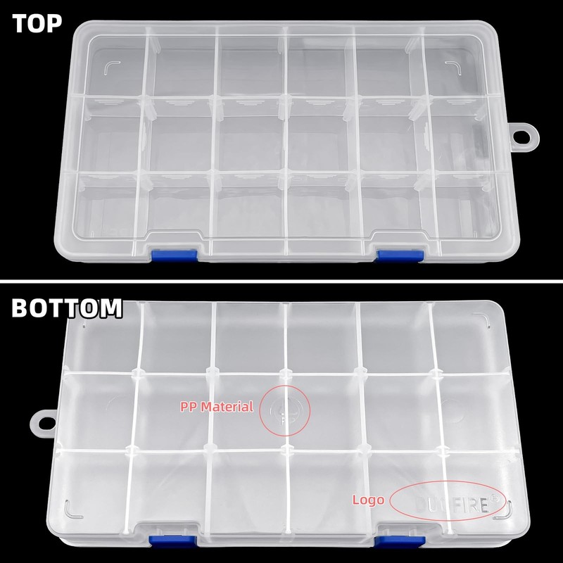 Plastic Organizer Container Storage Adjustable Divider Removable Grid Compart... gallery