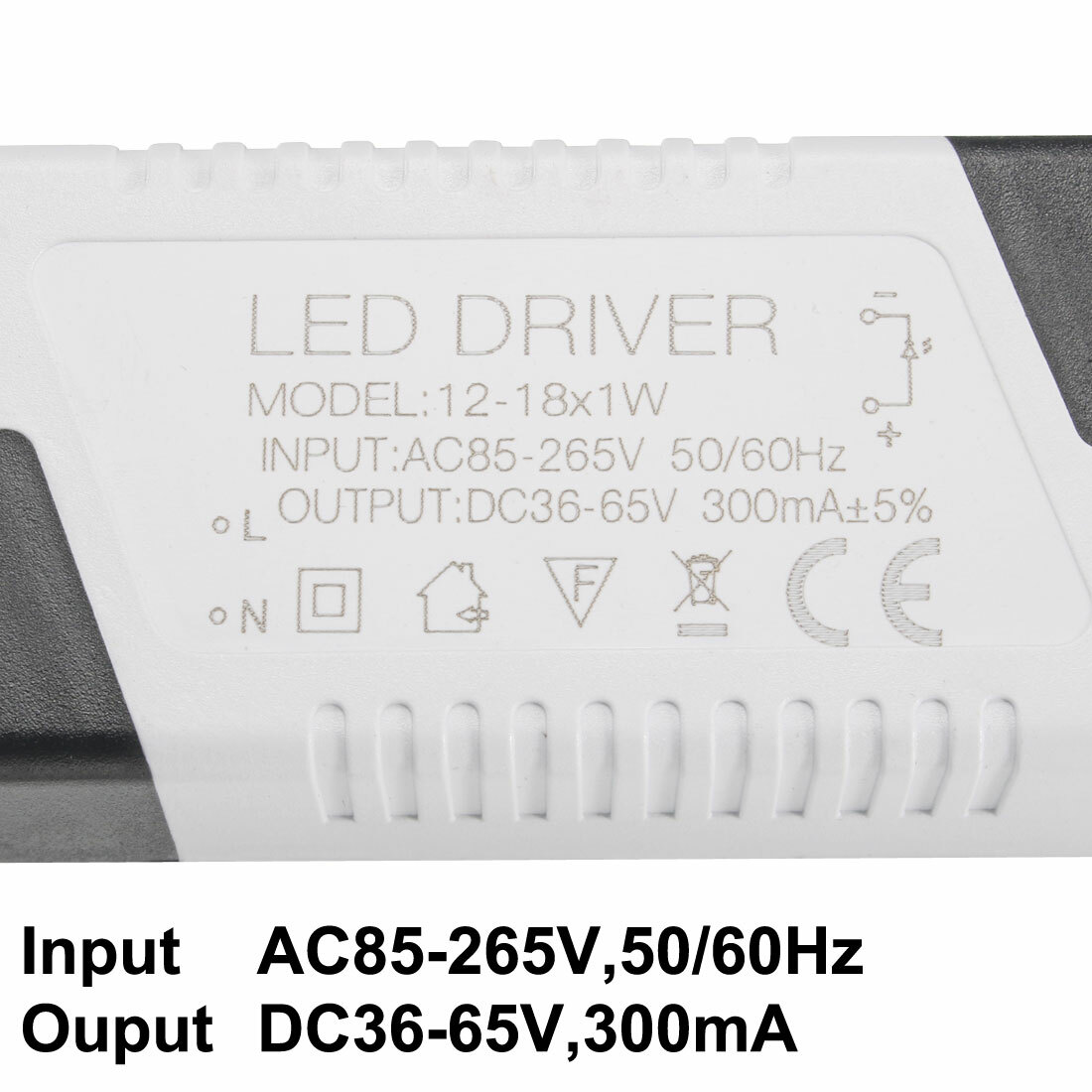 2pcs LED Driver Power Supply Transformer AC85-265V Current 300mA 12W - 18W gallery