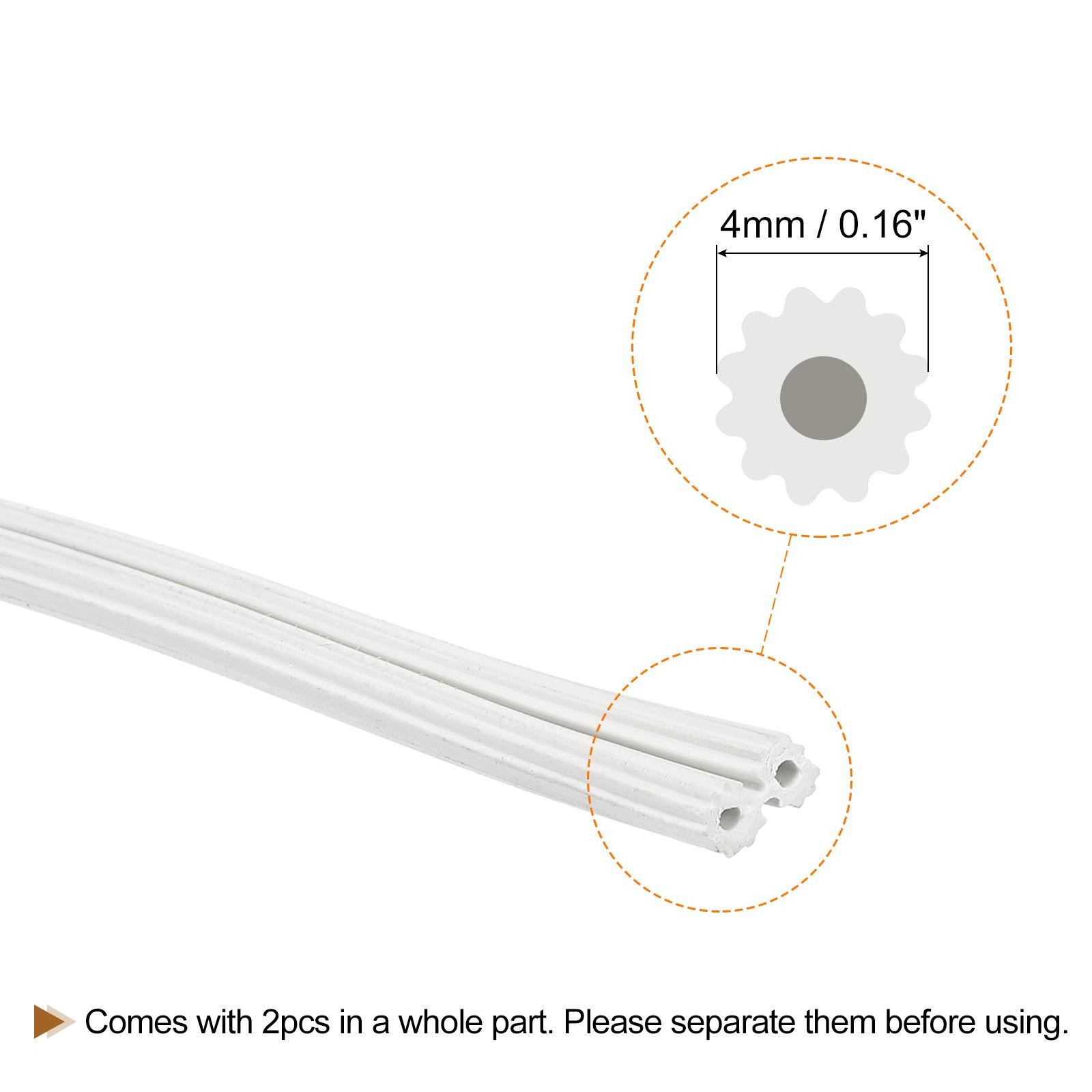 Screen Spline, 10M/32.81Ft Silicone Window Sealing Strip, 4mm OD White gallery