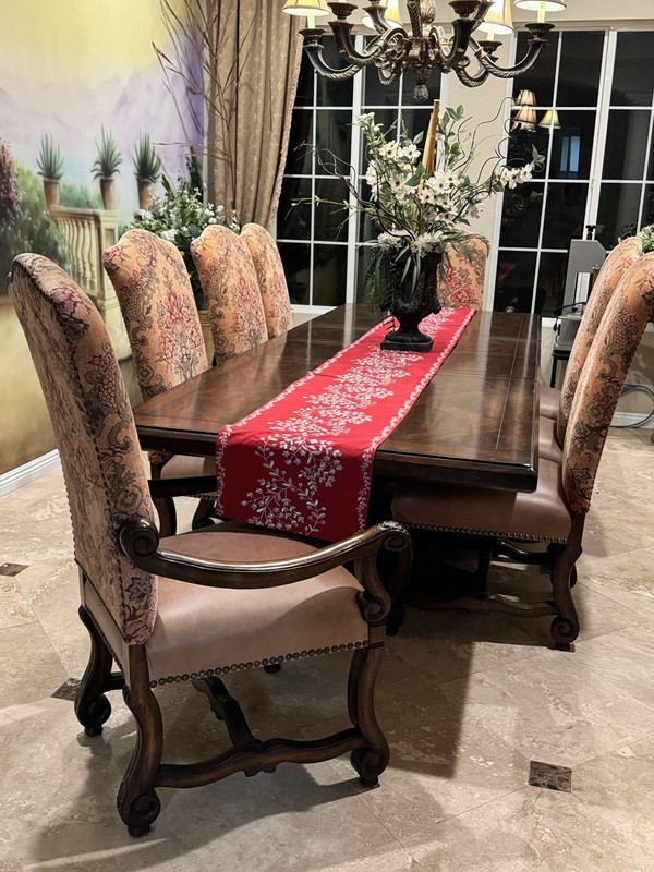Dining Table set All Solid Wood. Table Extendable With 8 Chairs gallery