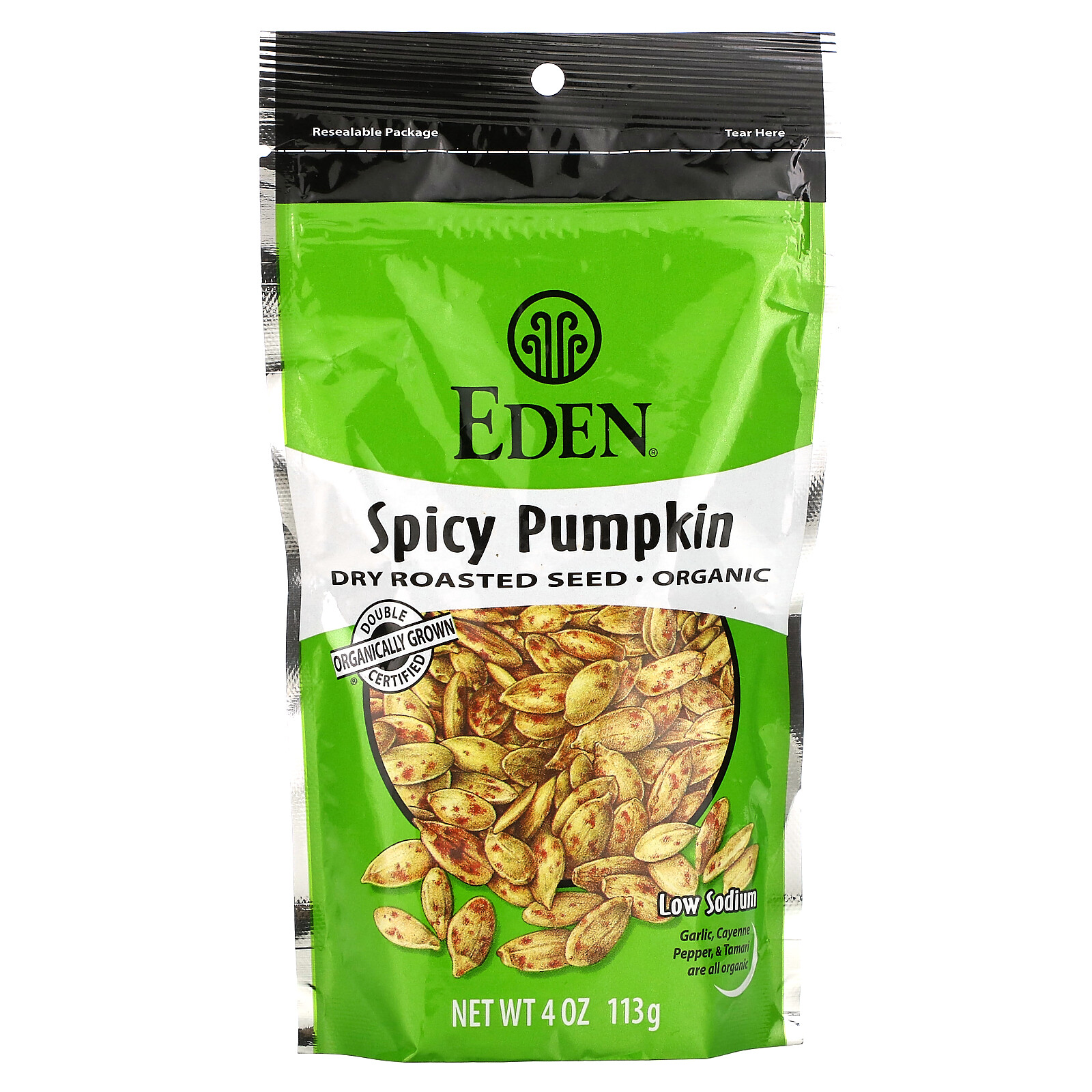 Organic, Spicy Pumpkin Dry Roasted Seeds, 4 oz (113 g) gallery