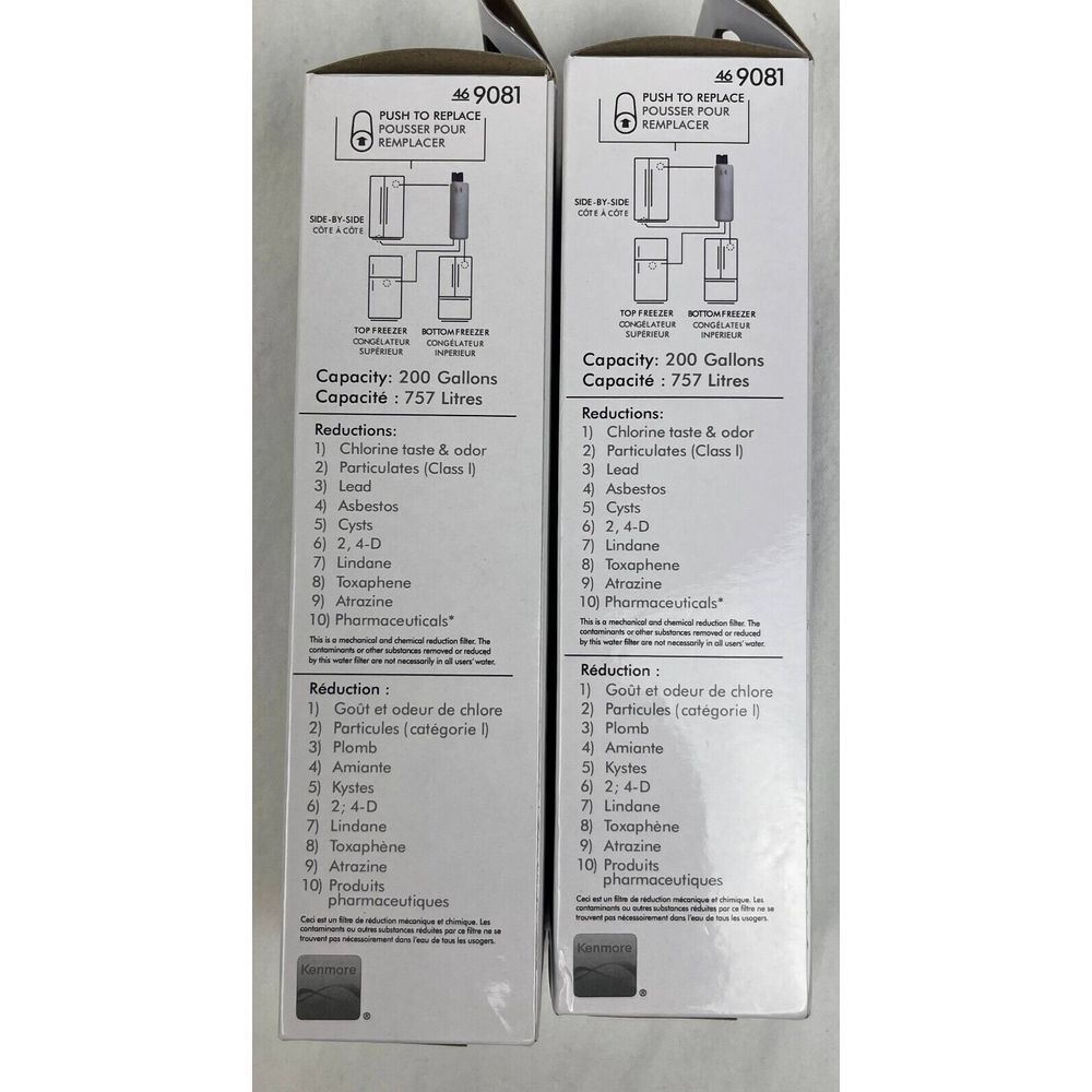 2 Pack Kenmore 9081 Replacement Refrigerator Water Filter 46-9081 Sealed gallery
