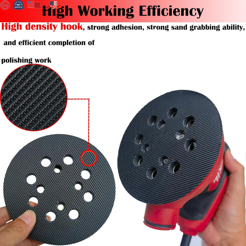 2 Pack 5 Inch 8 Hole Hook-and-Loop Replacemet Sanding Pad for SKIL SR211601 S gallery