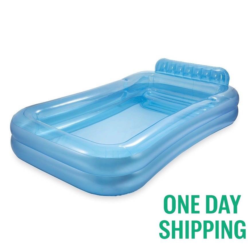 Member's Mark 10ft Inflatable Family Pool with Bench 2 Cup Holders gallery