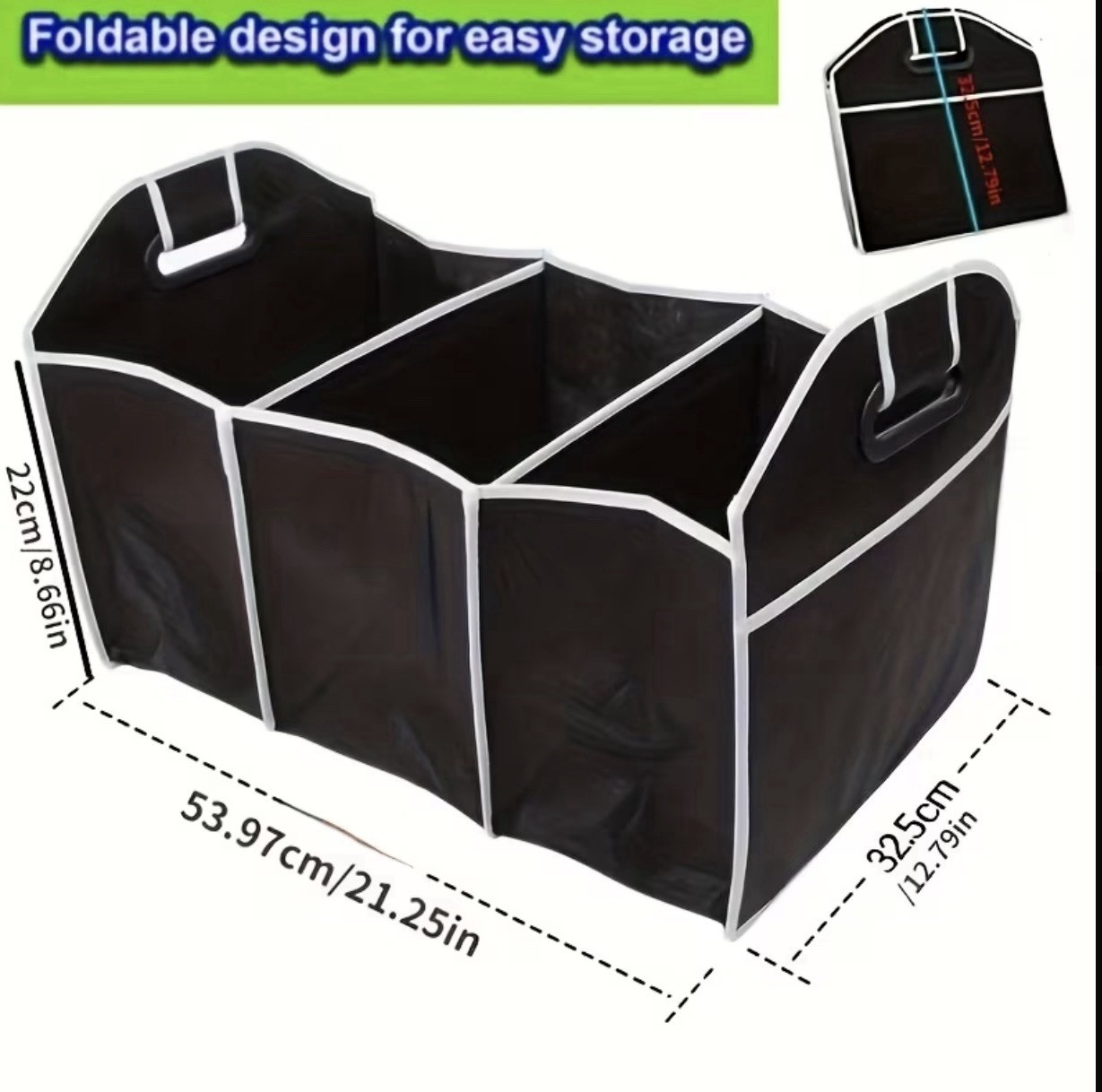 JOJOY LUX Car Trunk Organizer with Multi Compartments - Automotive Collapsible C gallery