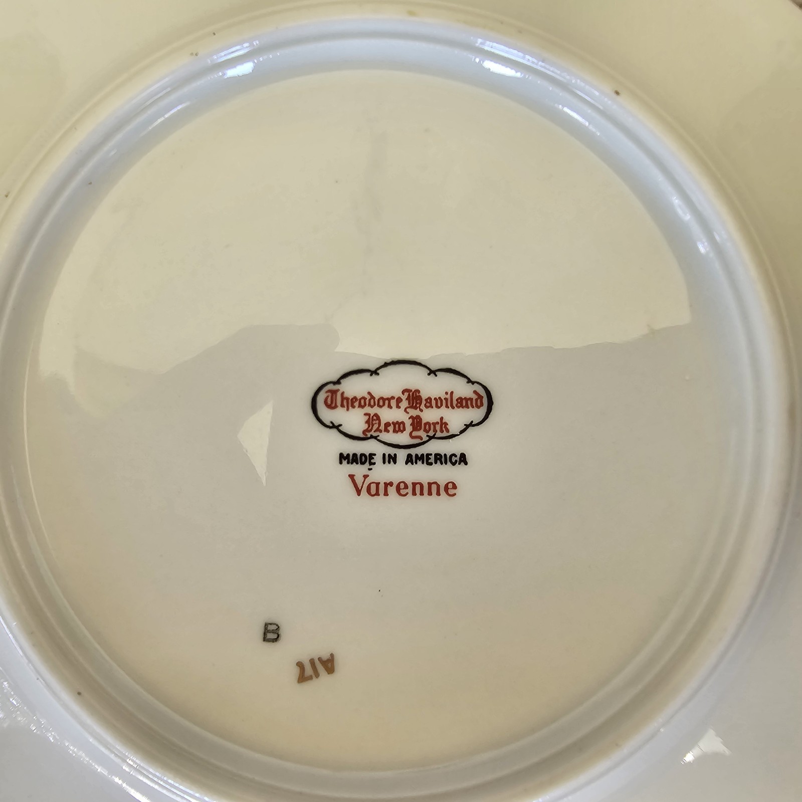 ANTIQUE BREAD PLATE THEODORE HAVILAND "VARENNE" VINTAGE MADE IN AMERICA NEW YORK gallery