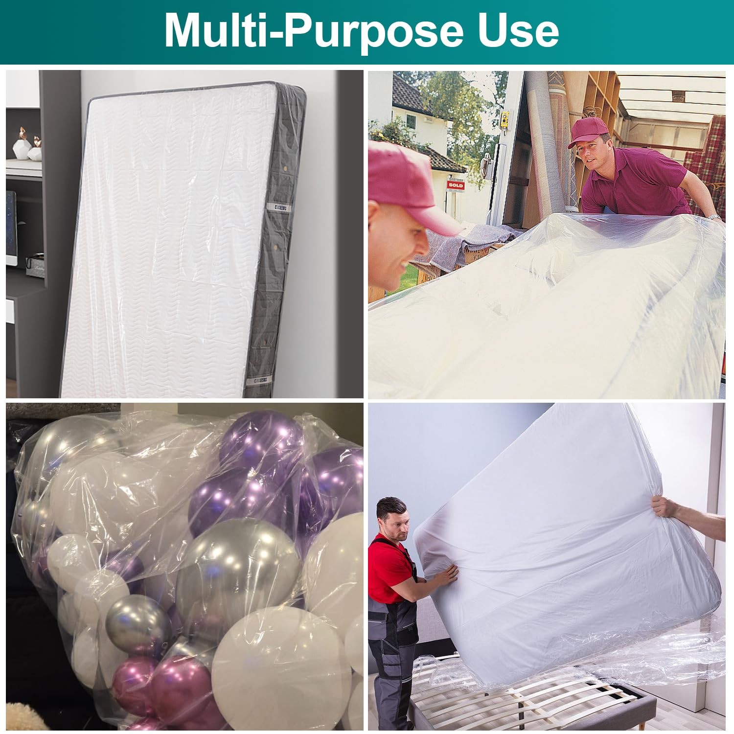 Mattress Bag for Moving Storage - Plastic Mattress Protector Cover, Twin and ... gallery