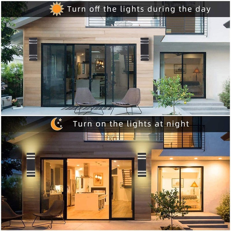 Dusk to Dawn Sensor Outdoor Wall Light Exterior Lighting Fixture Porch Sconce gallery