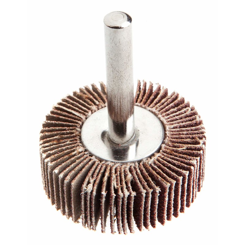 Forney 60189 Aluminum Oxide Shank Mount 120-Grit Flap Wheel 1.5 Dia. x 1/2 H in. gallery