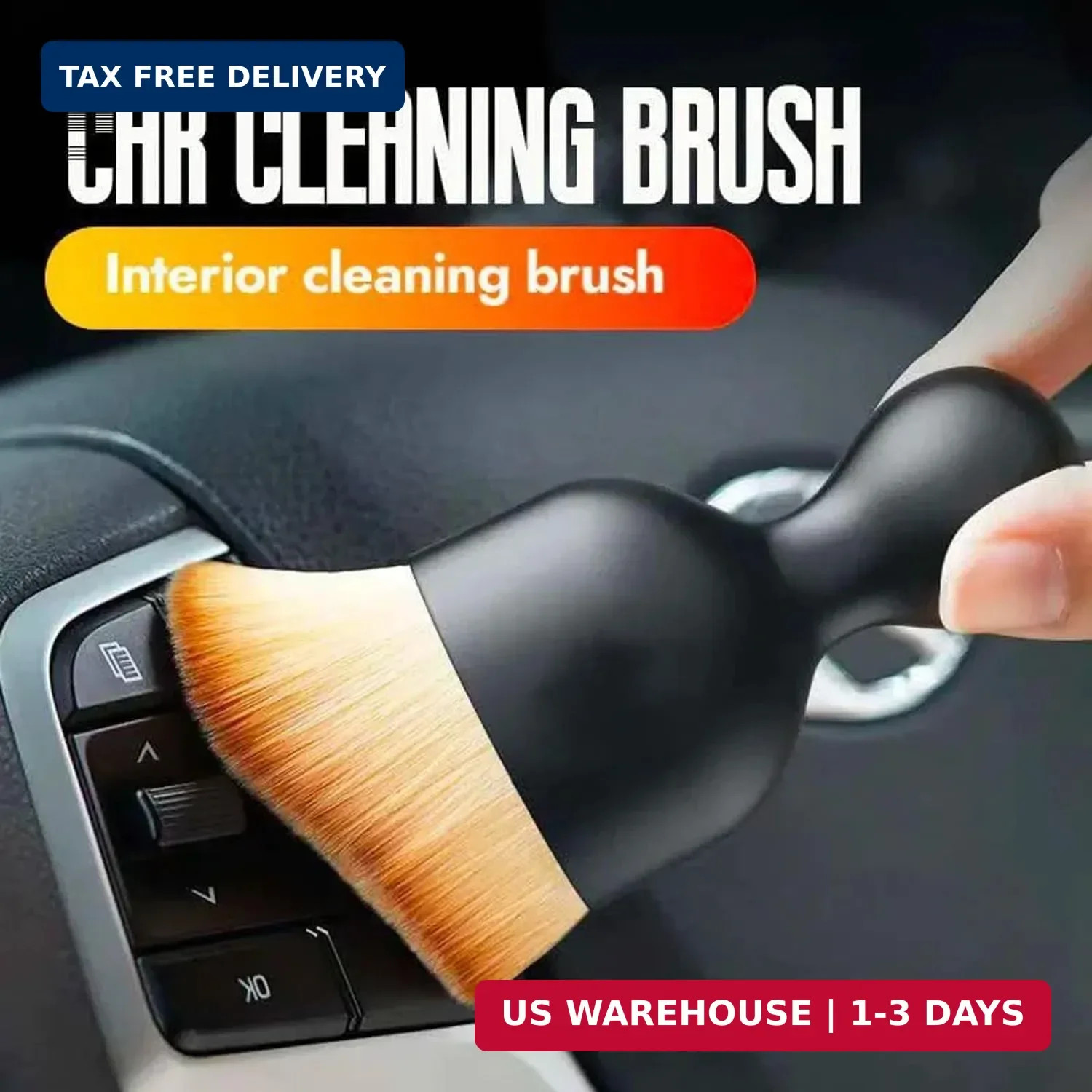 QUAAM 3PCS Car Interior Cleaning Tool, Car Cleaning Brush Interior Dust Collecto gallery