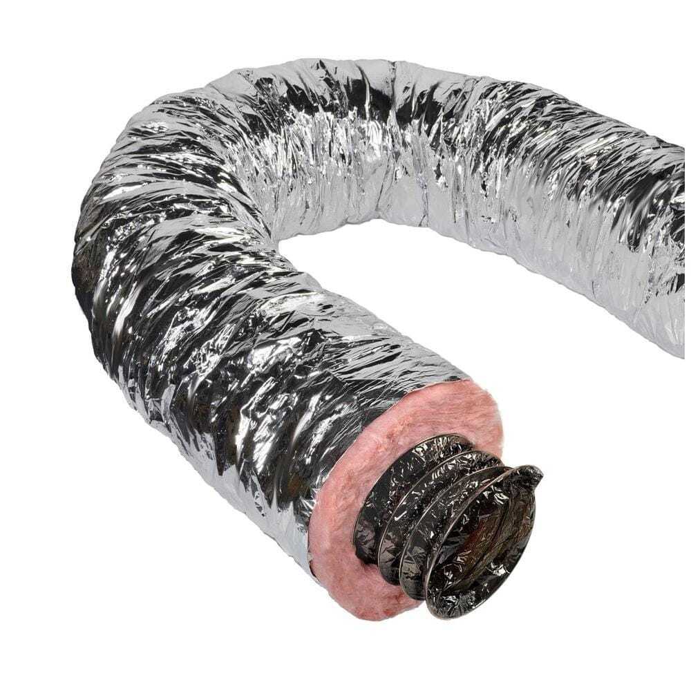 Master Flow 10 in. x 25 ft. Insulated Flexible Duct R6 Silver Jacket gallery
