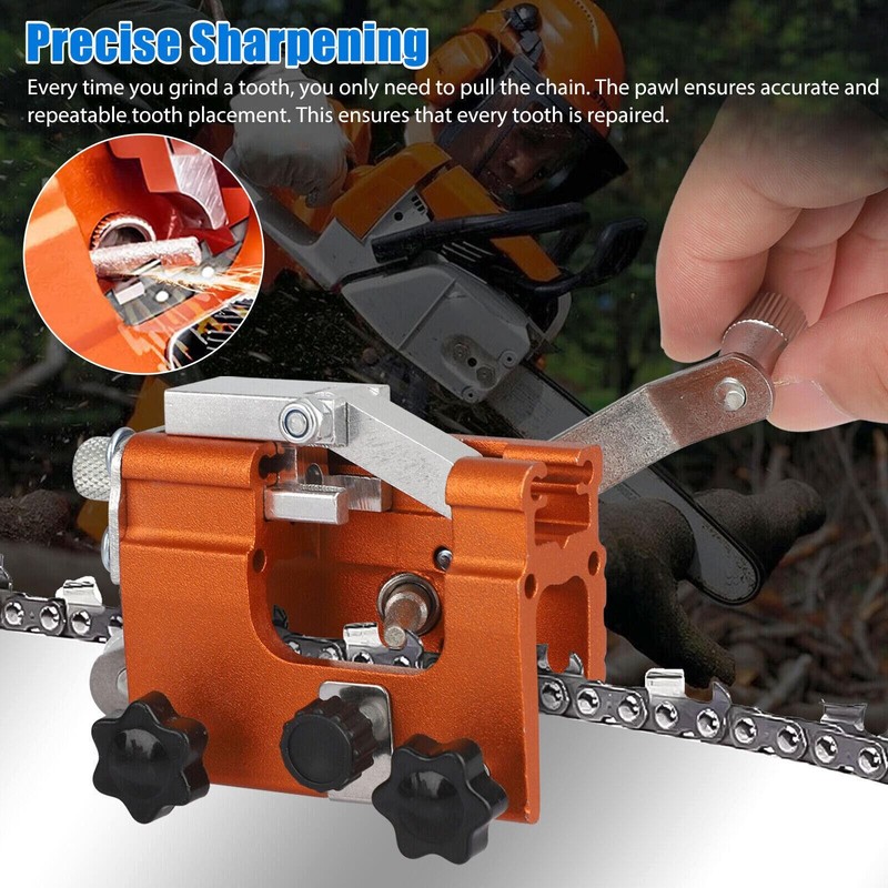 12pcs 5/32 3/16 7/32in Chainsaw Sharpener Sharpening Burr Grinding Stone Heads gallery