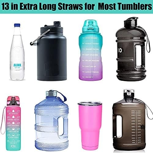 12-Pack Reusable Plastic Clear Straws, 13 Inch Extra Long Tumbler Straws for ... gallery