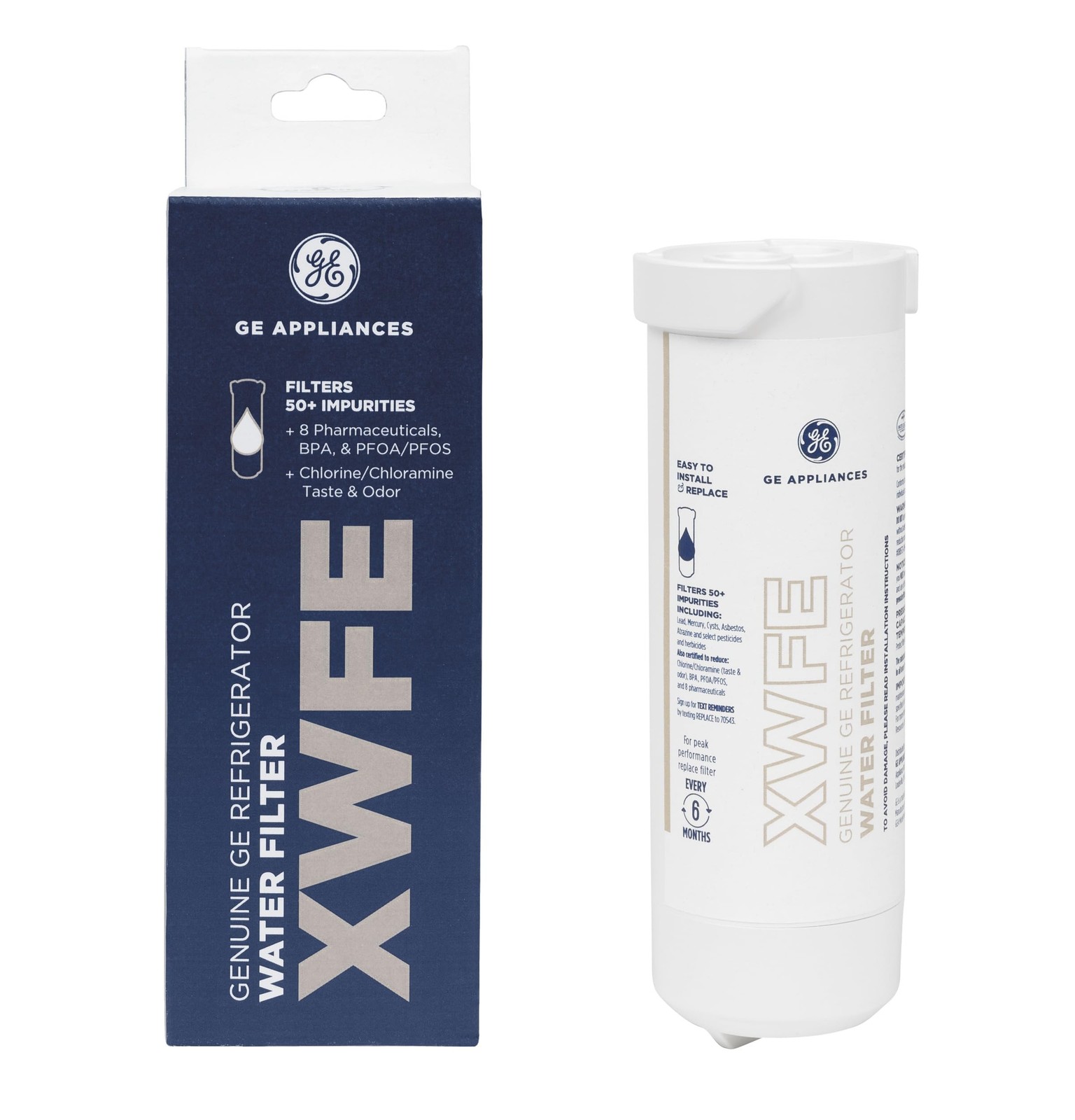 GE XWFE Refrigerator Water Filter, Genuine Replacement Filter, Certified to Redu gallery