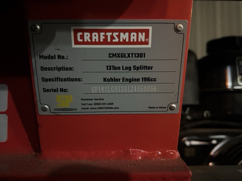 Craftsman Log Spillter gallery
