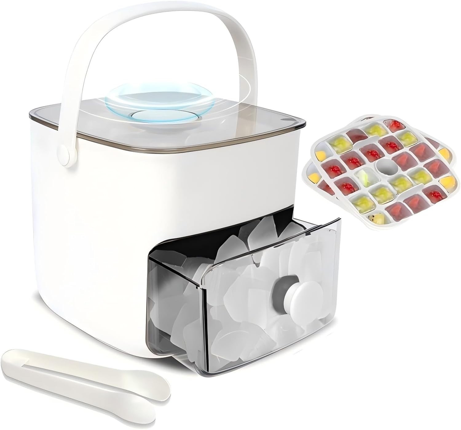 Countertop Ice Maker, Nugget Portable Ice Machine, 2 Bullet Ice Cubes Per Min gallery