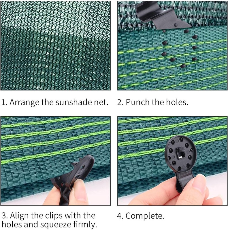 100PCS Black Plastic Net Clips - For Shade Cloth & Garden Netting Fixing gallery