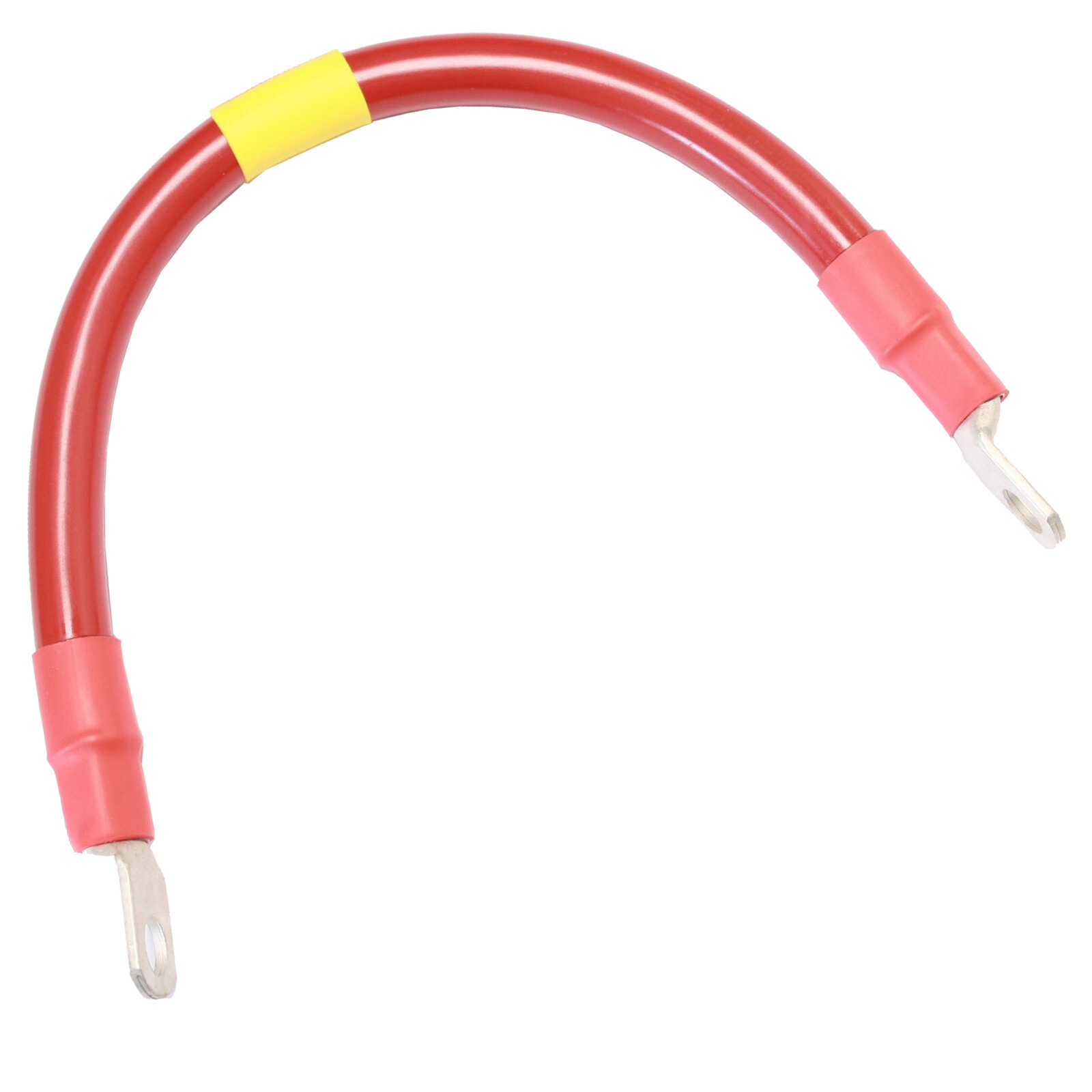 1/0 Red Battery Interconnect Cable 10" with 3/8" Lugs ASSEMBLED IN USA gallery