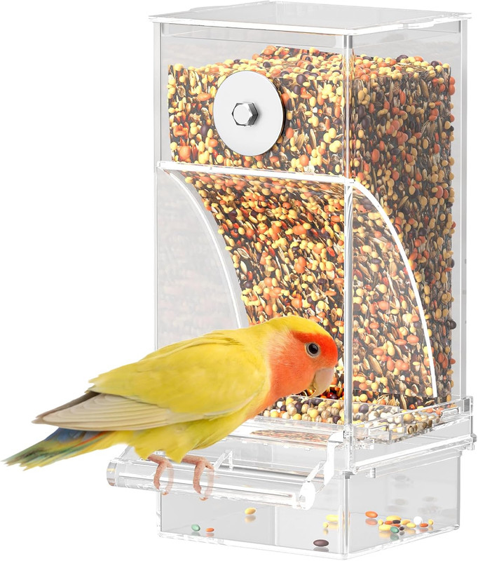 Automatic Bird Feeder, Bird Feeder for Cage, No Mess Bird Feeder, Clear Acryl... gallery