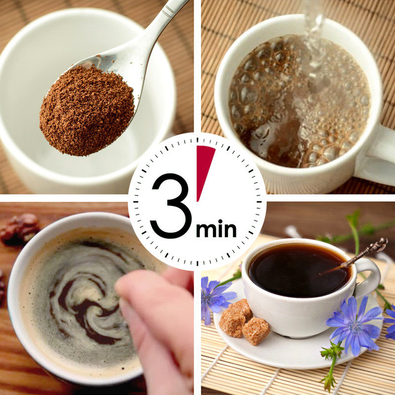 CHICORAYA Coffee Alternative Beverage Blend Chicory Root Powder 14.1oz Raspberry gallery