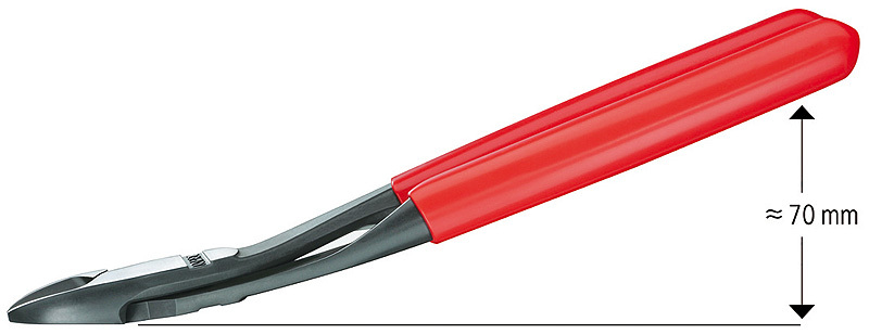 Knipex 7421200 High Leverage Diagonal Cutters Chrome Plated Plastic Coated 8 In gallery