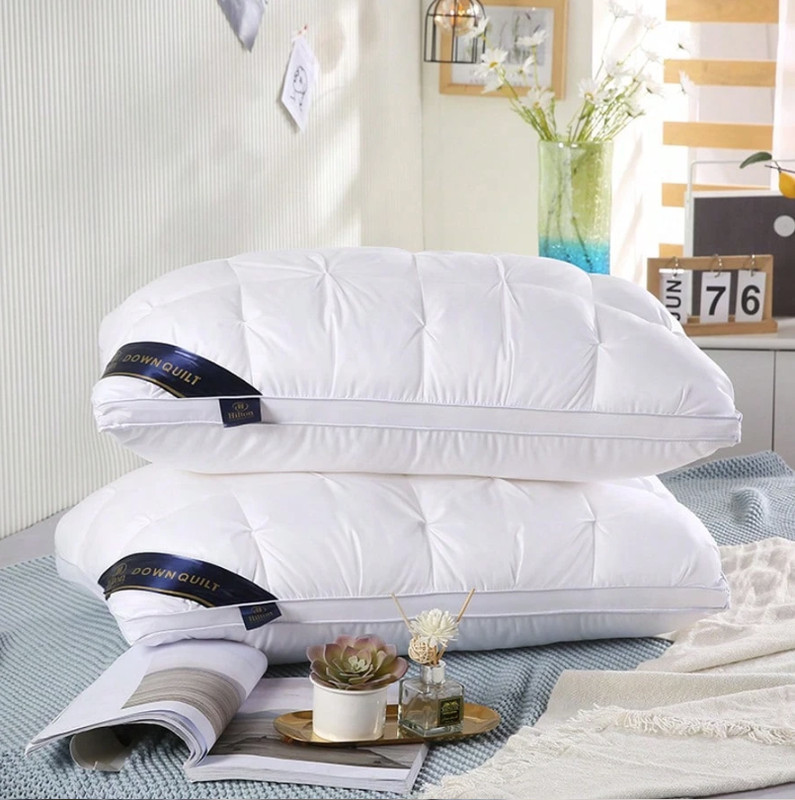 2pcs Queen Pillows – Soft Down Alternative Hotel-Style Bedding Set - NEW gallery