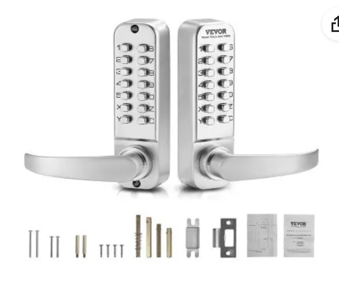 VEVOR Mechanical Keyless Entry Door Lock 14 Key Mechanical Keypad Lock for Home gallery