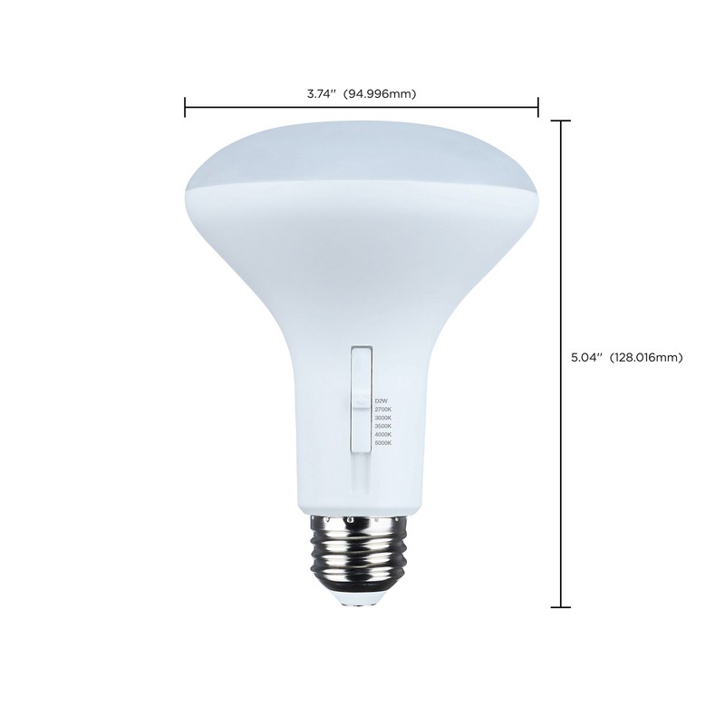 12 Pack LED 7W =65W BR30 Medium E26 CCT 2700K 3000K 3500K 4000K 5000K Warm Cool gallery