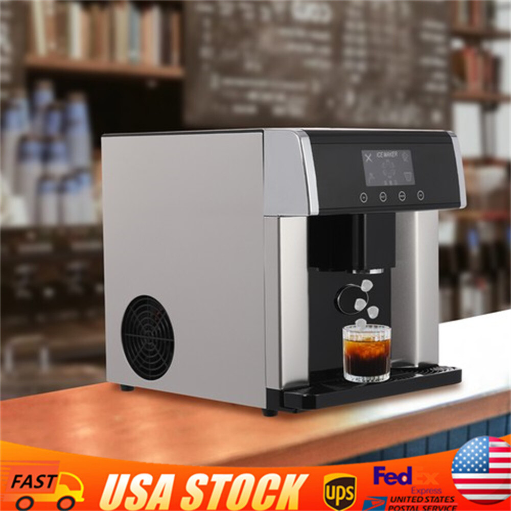 Nugget Ice Maker 33lbs Countertop Pebble Ice Maker Machine Self-Cleaning ZB-10E gallery