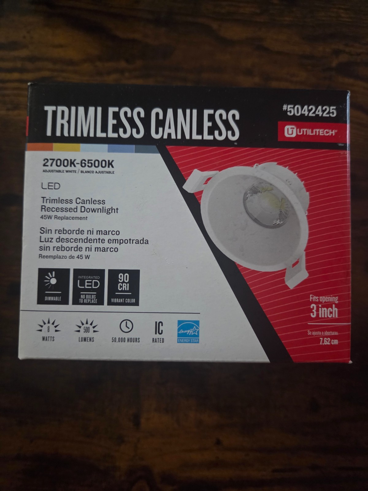 LOT OF 4 UTILITECH 5042425 Trimless Canless Recessed 3" Downlight LED gallery