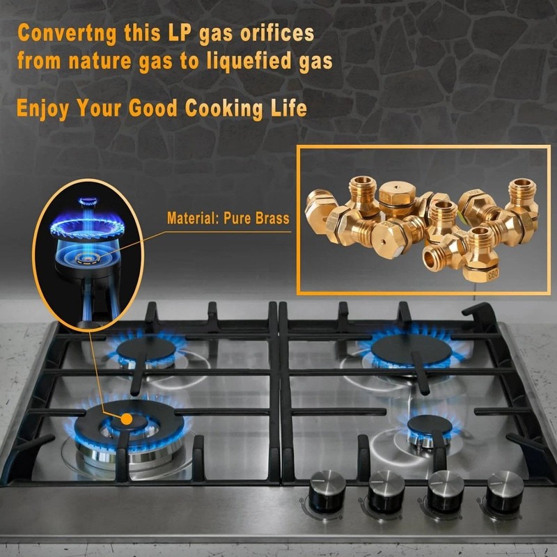 LP Conversion Kit For Frigidaire Electrolux Gas Range 12 Brass Nozzles GRLP4 gallery